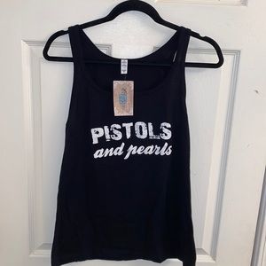 Pistols & Pearls 2nd Amendment Tank Top T-Shirt